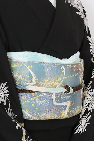 SO-594 京袋帯 全通 紬 縦縞 高級 逸品