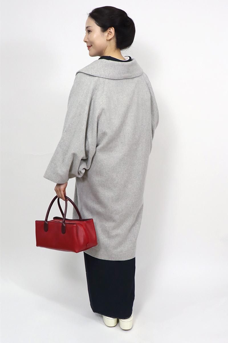 2024～25新入荷きれいめ系和装コート　シルバーグレーアンゴラ・ウール）日本製 2024～25新入荷きれいめ系和装コート シルバーグレーアンゴラ・ウール
