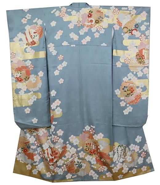 振袖フルセット(301)★雪輪　花　ほぼ新品 楽天市場】【振袖 レンタル】 結婚式 結納R441赤 牡丹と雪輪に鳳凰と花