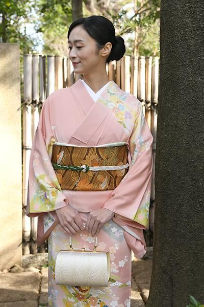 G-2287】京都 衿秀 組織り フォーマルバッグ 白色×金色 - 銀座きもの
