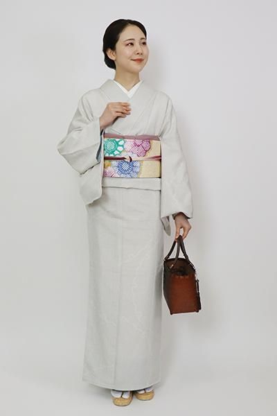 ◆新品 未使用◆本塩沢紬 色無地 着物 164dce0a4dce4be0c7d55db37d6abd