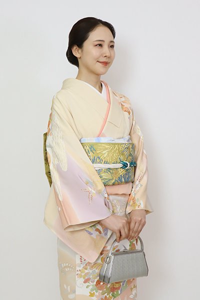 斉藤三才 リバーシブル 水流と紗綾形が金糸で織られた袋帯 ブランド帯