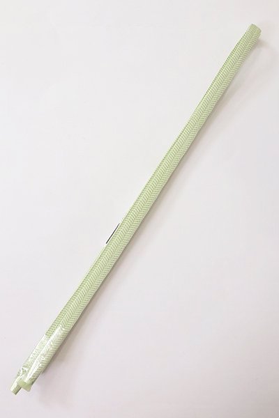 【G-2395】京都衿秀 三分紐 笹波組 白緑色