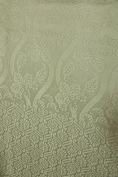 銀座【C-2391】繍一ッ紋 色無地 裏葉柳色 植物や名物裂の地紋 銀座【C-2391】繍一ッ紋 色無地 裏葉柳色 植物や名物裂の地紋