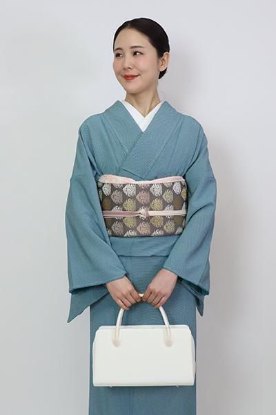 和装バッグ　かぶせ　七宝つなぎ　シルバー　利休バック　ガード加工済　衿秀　和想庵 バッグ,利休バッグ | 【公式】襟の衿秀オンラインショップ