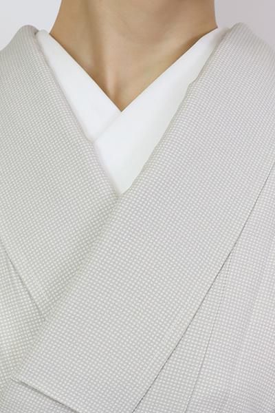 江戸小紋　フルセット　しつけ反端付き 江戸小紋 万筋 伝統工芸師 服部光擴 暗黒色×白鼠色 正絹