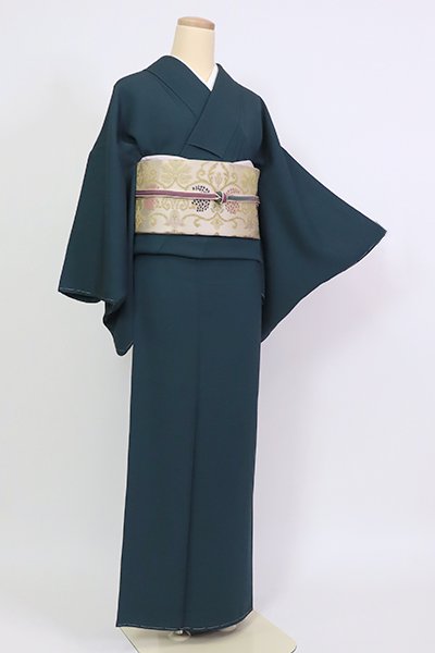 友禅作家 千地泰弘 YUZEN CHIJI 市松模様の地紋に華紋の訪問着 着物 - 着物