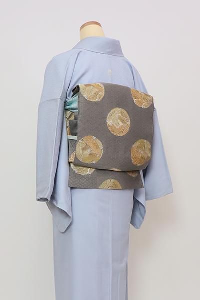 銀座【L-6562】袋帯 鈍色 松丸文 - 銀座きもの青木｜長く大切に着続け