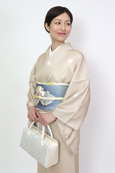 名古屋帯 友禅の可愛いうさぎ 染め すこやかガード 正絹 着物 HO-1004 名古屋帯 友禅の可愛いうさぎ 染め すこやかガード 正絹 着物 HO