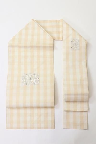 夏着物に✩.*˚手描きの金継ぎのような薊の夏帯 洒落帯 絽 アザミ