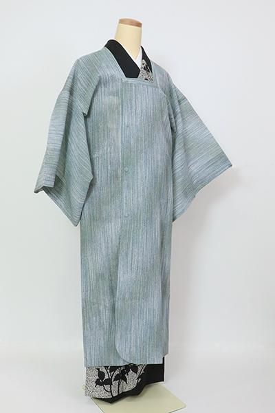 高評価なギフト 道中着 身丈122.5cm 【中古】 名品 美品 正絹 青灰色 ...