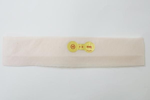 銀座【L-6709】西陣製 夏 本袋帯 灰梅色 菱文（証紙付） - 銀座