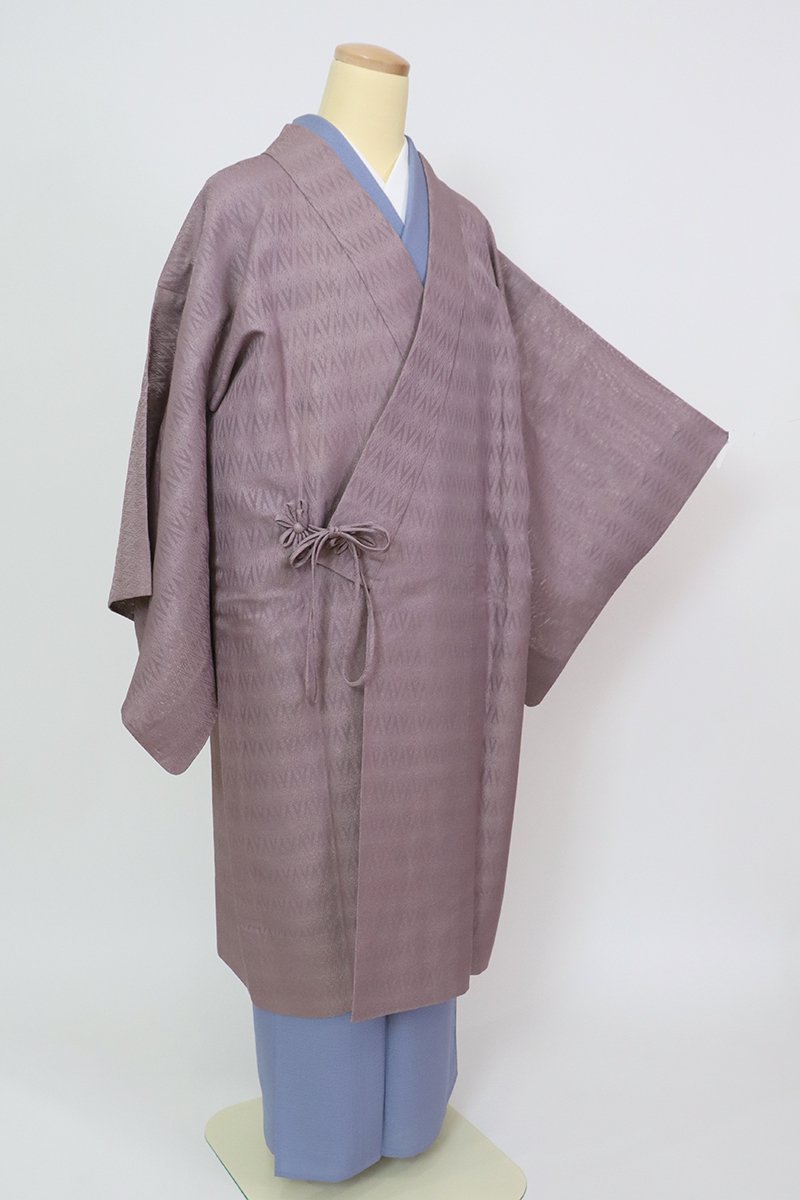 和装コート　純装束　正絹　和裁　着物　蝶　羽織り