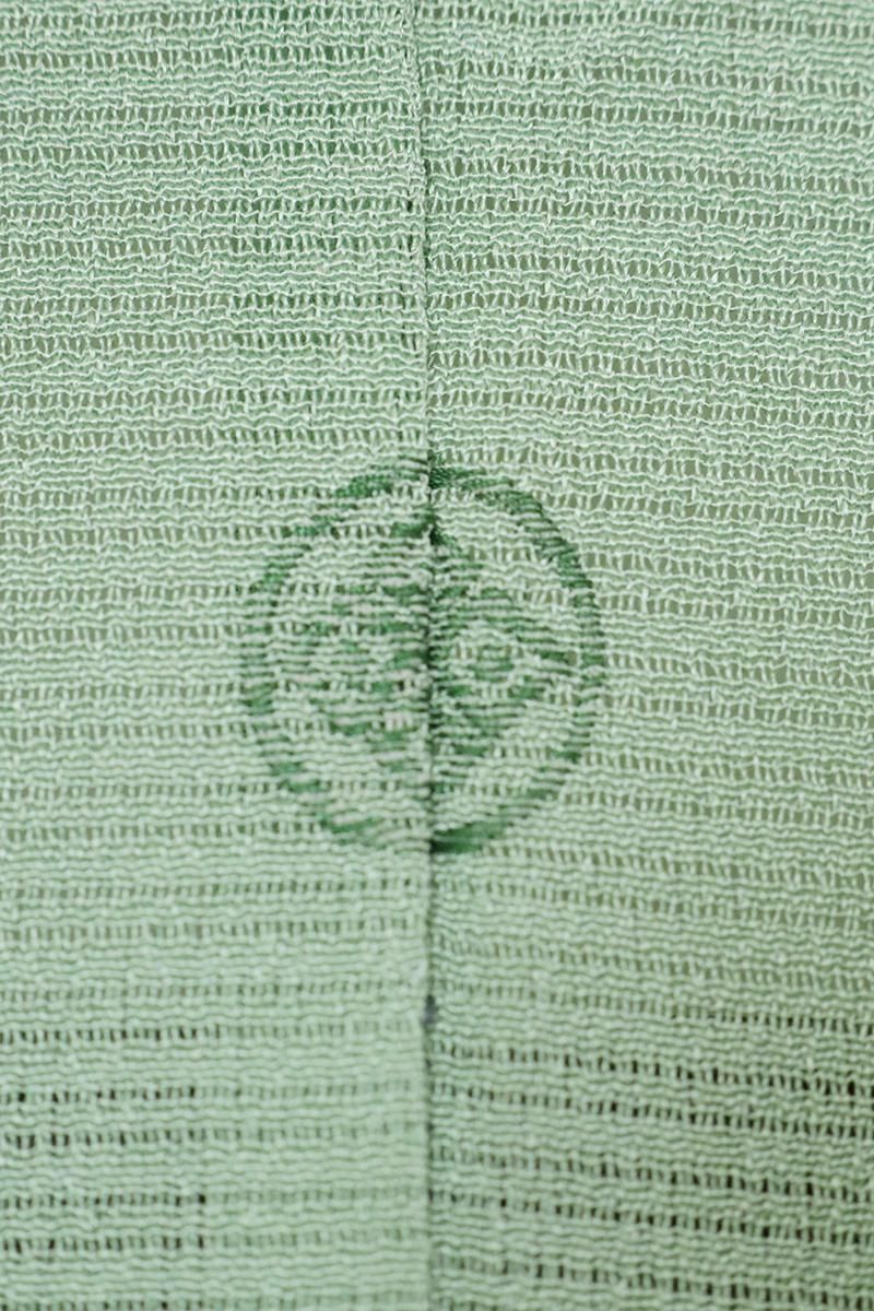 逸品！未使用!正絹◎極上色無地156cm一つ紋(中陰蔦)袷 錆青磁 逸品！未使用!正絹◎極上色無地156cm一つ紋(中陰蔦)袷 錆