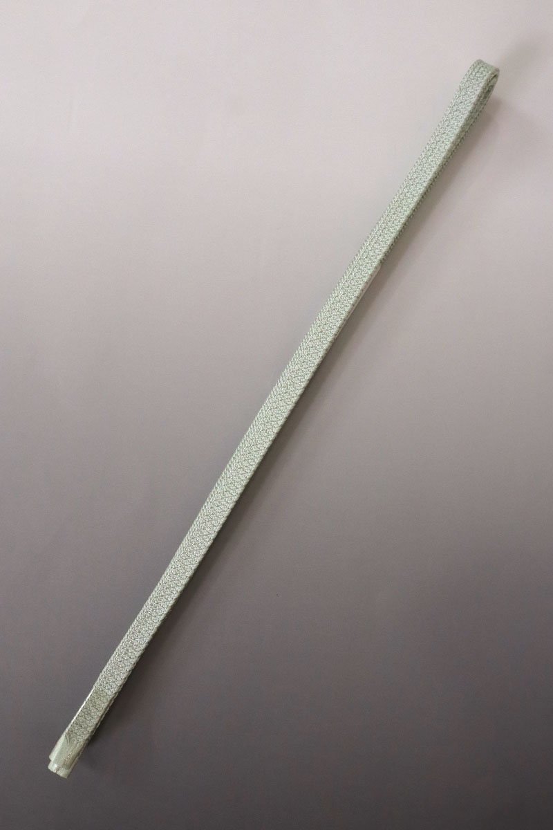 【G-2581】京都衿秀 三分紐 内記組 薄い白緑色