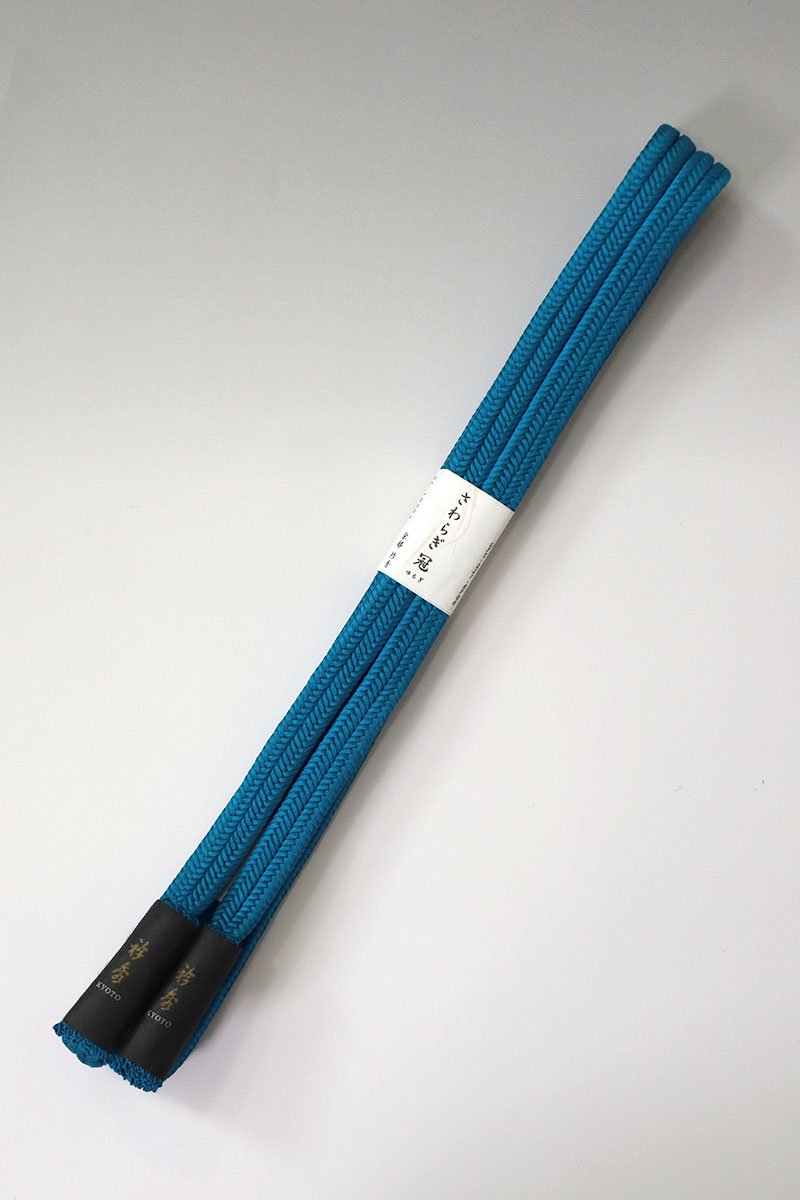 【G-2571】京都 衿秀製 帯締め 冠組 藍色