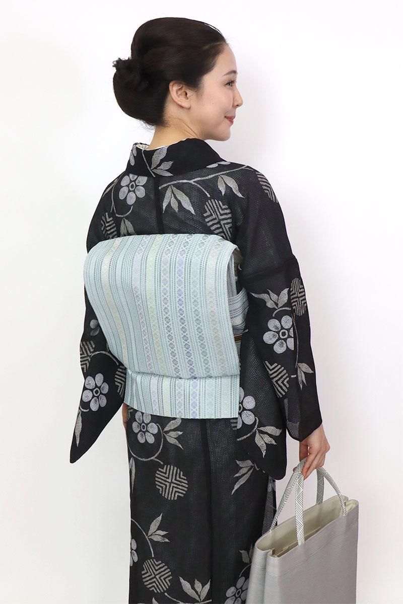 お仕立付き・袷】正絹 刺繍柄 付下げ（薄ブルーグレー系）（S・M