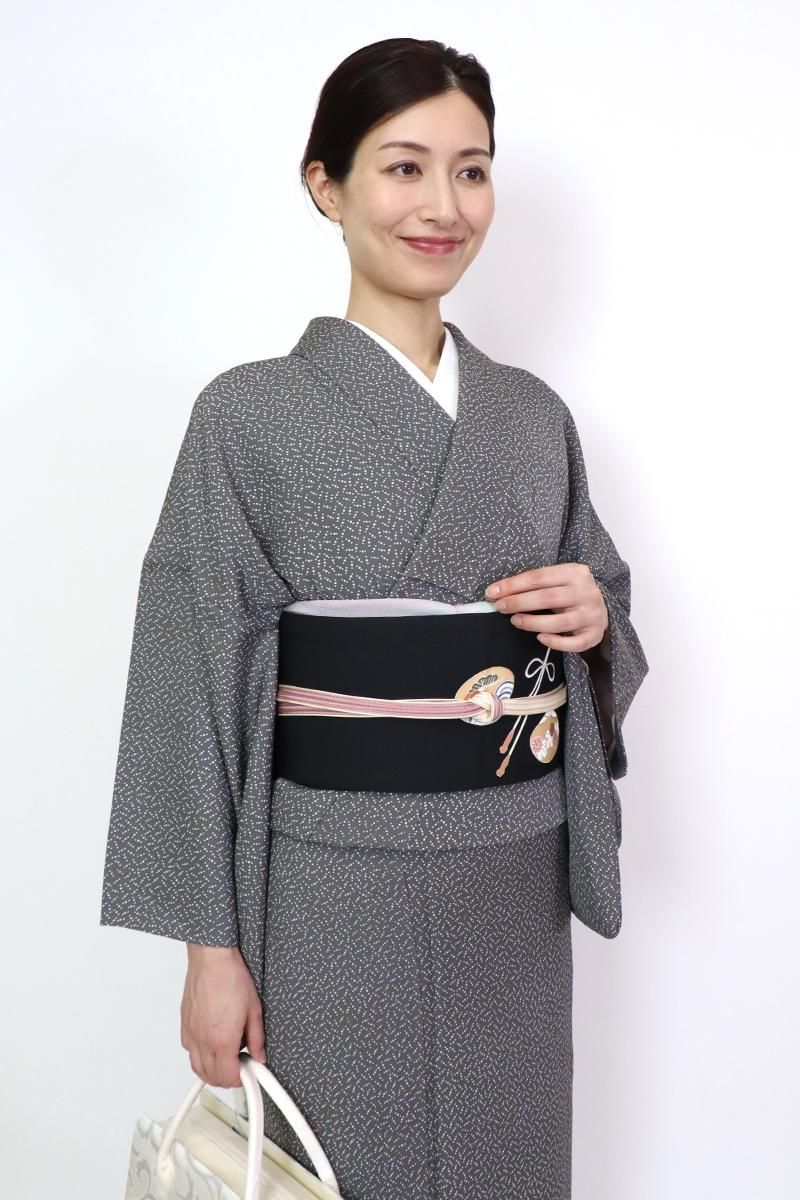 名古屋帯　貝合わせ 縁起物の貝合わせ柄♪京都の本友禅、名古屋帯。桃の節句や