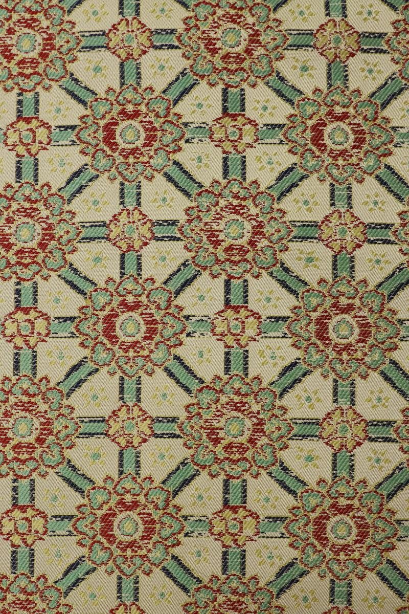 古裂 蜀江綿 格子花文 額装 西陣 呉服屋蔵(K-LC931) 古裂 蜀江綿 格子花文 額装 西陣 呉服屋蔵(K-LC931)