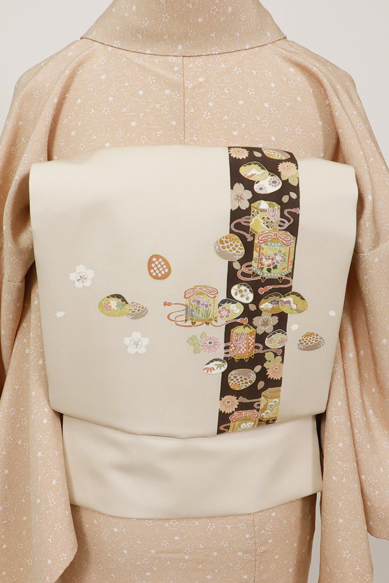 7,374円kimonoarisa●厳選●鴛鴦の素敵な洒落袋帯●しなやかな紬●長尺●456