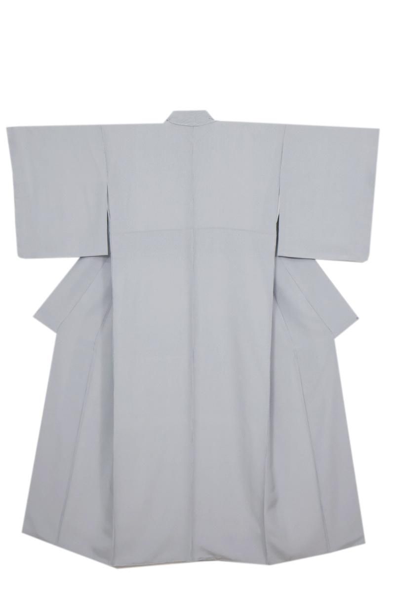 銀座【C-2719】江戸小紋 藍墨茶色 万筋（反端付）（N）:身丈162.5/裄