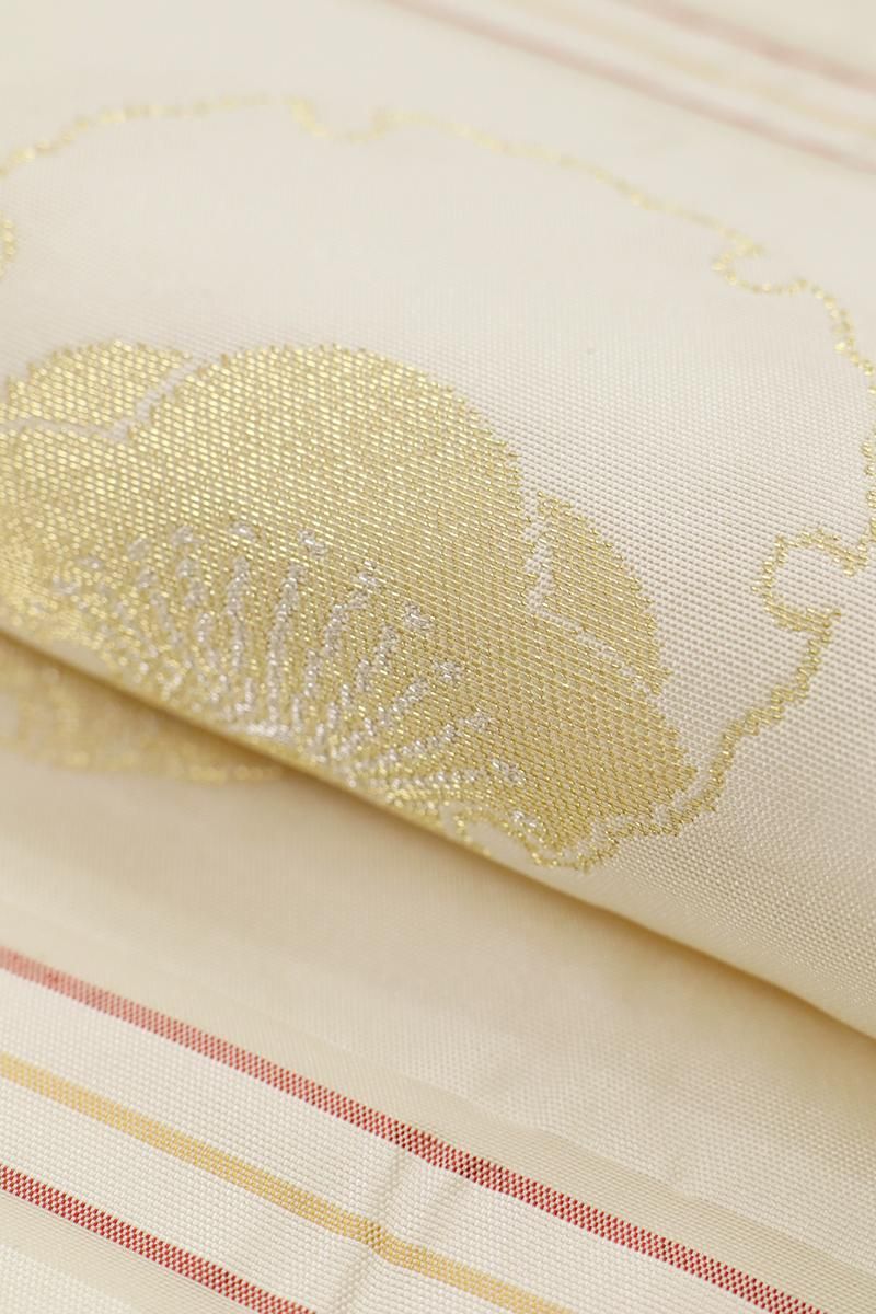 金銀雪輪 名古屋帯 落款あり 楽天市場】正絹 名古屋帯 雪輪の通販