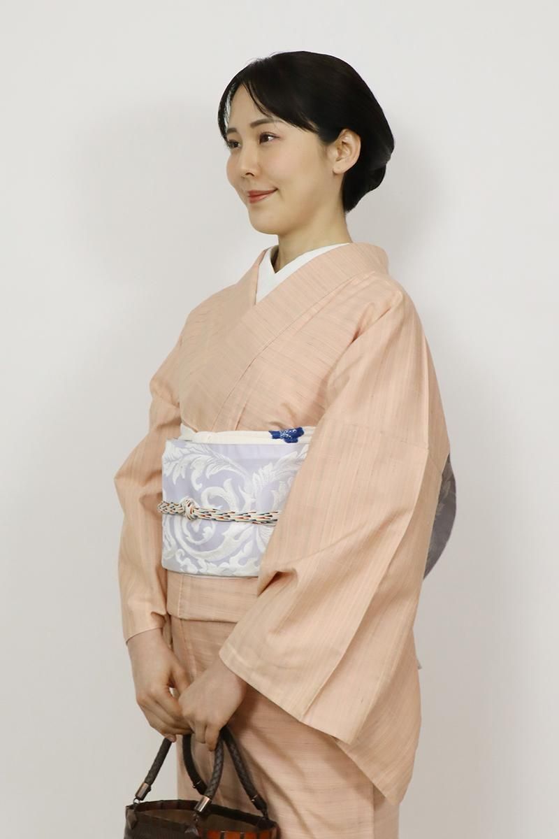 銀座【K-9686】西村織物製 本場筑前博多織 八寸織名古屋帯 暁鼠