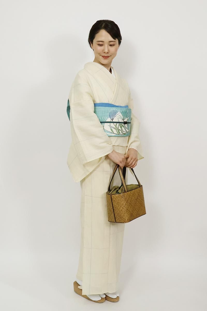 小千谷縮み　小紋　盛夏用　身丈156裄64 小千谷縮み 小紋 盛夏用 身丈156裄64