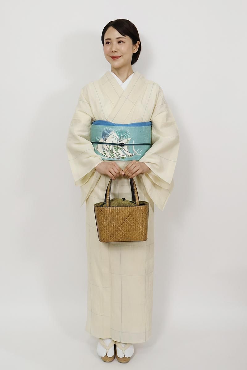 きもの戎■ 小千谷縮 竺仙鑑製 高島屋扱い 身丈160cm　裄69cm きもの戎□ 小千谷縮 竺仙鑑製 高島屋扱い 身丈160cm 裄69cm