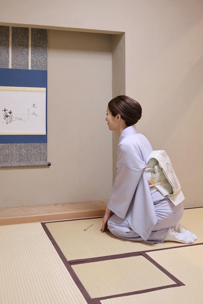 きものヱビス ■ 江戸小紋 行儀 身丈約168cm、裄約69cm 江戸小紋三役『行儀』◇背紋有□黒×グレー□袷正絹着物◇KB12-17