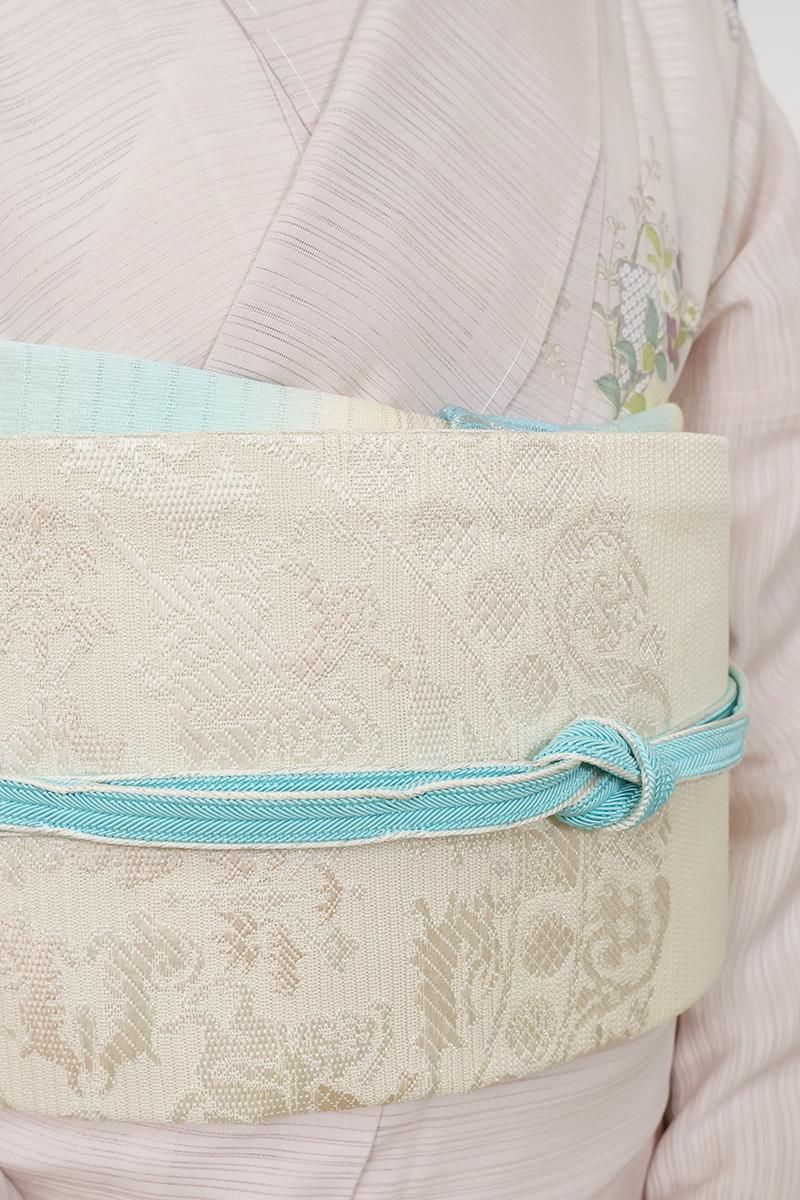 【西村織物】苧麻博多織　名古屋帯　全通 西村織物】苧麻博多織 名古屋帯 全通 麻絹 赤｜西村織物 オンライン