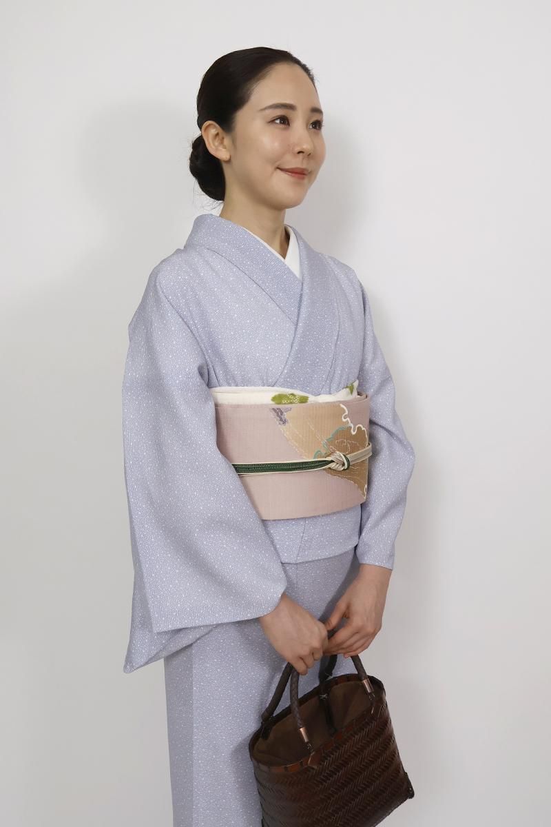 J-3056】衿秀製 帯締め 綾竹組 深緑色系×グレージュ系 二色暈か