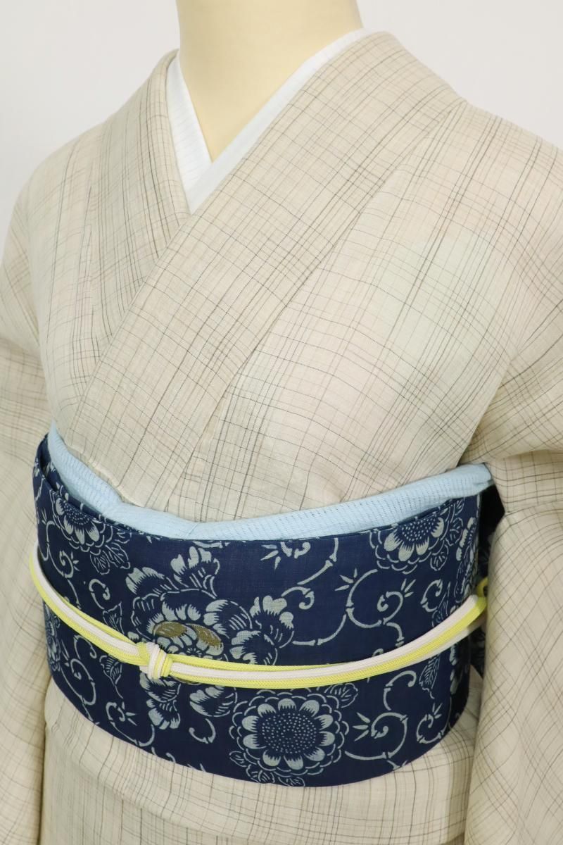 きもの戎■ 小千谷縮 竺仙鑑製 高島屋扱い 身丈160cm　裄69cm きもの戎□ 小千谷縮 竺仙鑑製 高島屋扱い 身丈160cm 裄69cm