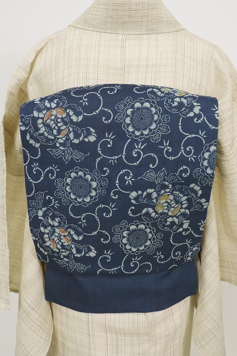 袋帯 美品 秀品 菊 桜 唐織 金銀糸 薄茶色 六通 正絹|中古・古着