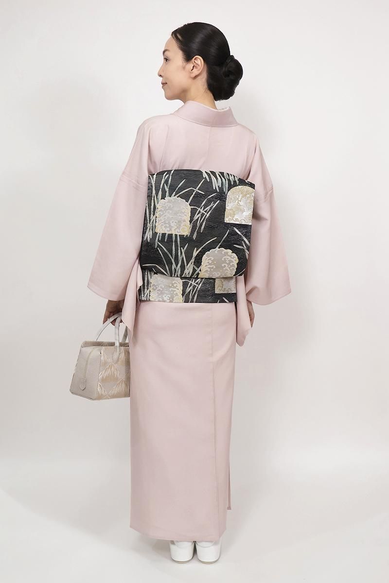 銀座【C-2790】絽 江戸小紋 薄柿色 鮫 :身丈158/裄68 - 銀座きもの青木