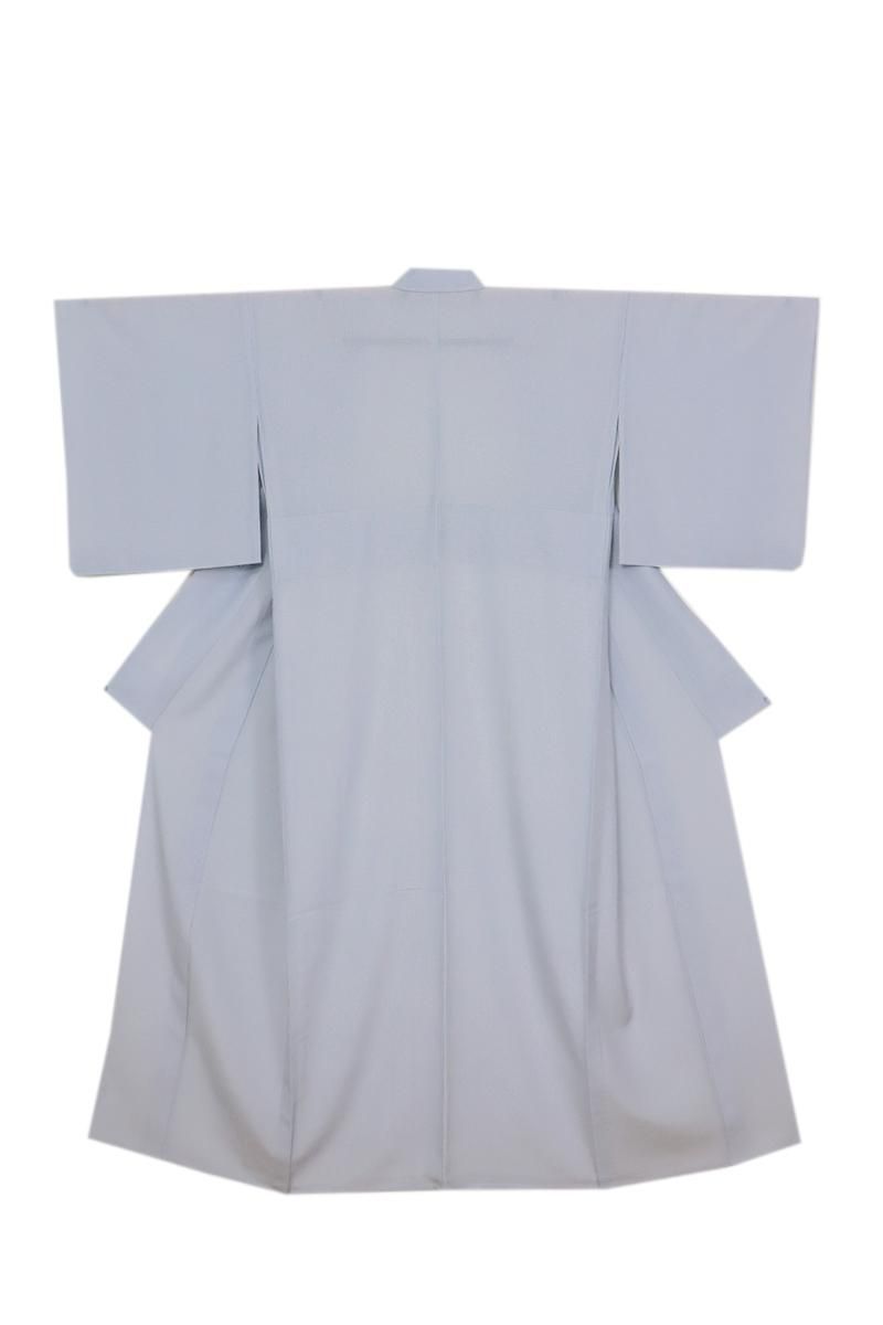 銀座【C-2792】絽 江戸小紋 青藤色 万筋（反端付）（N）:身丈163/裄