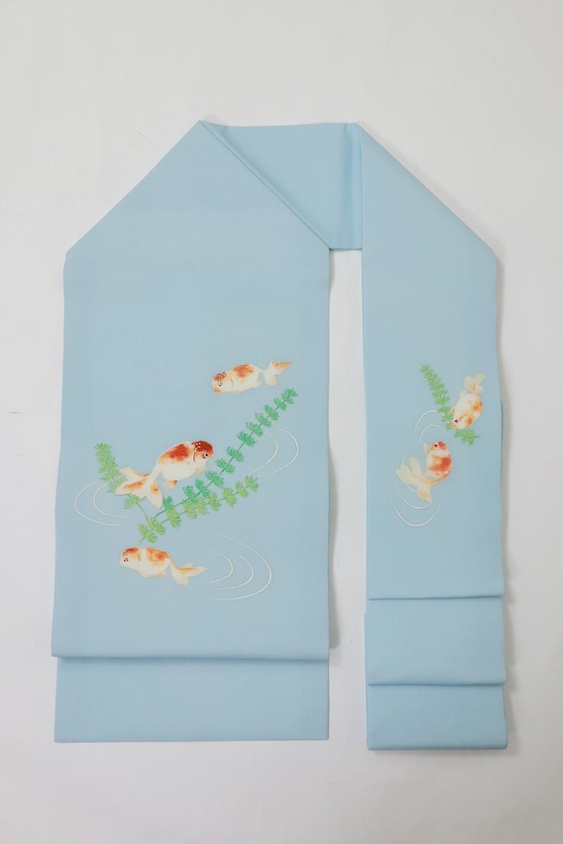 美品 創作 名古屋帯 付け帯 二部式 着物 金魚 個性的 - メルカリ
