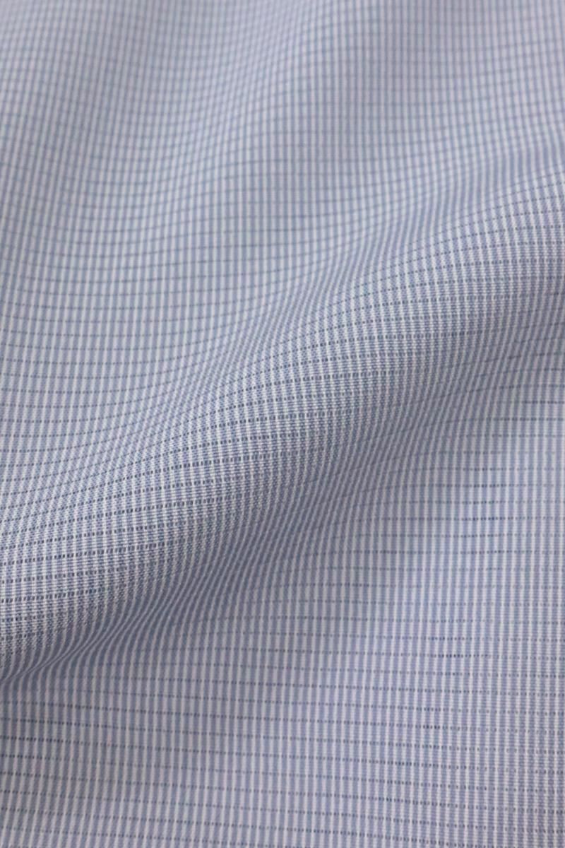 銀座【C-2793】絽 江戸小紋 青藤色 万筋（反端付）（N）:身丈157/裄67