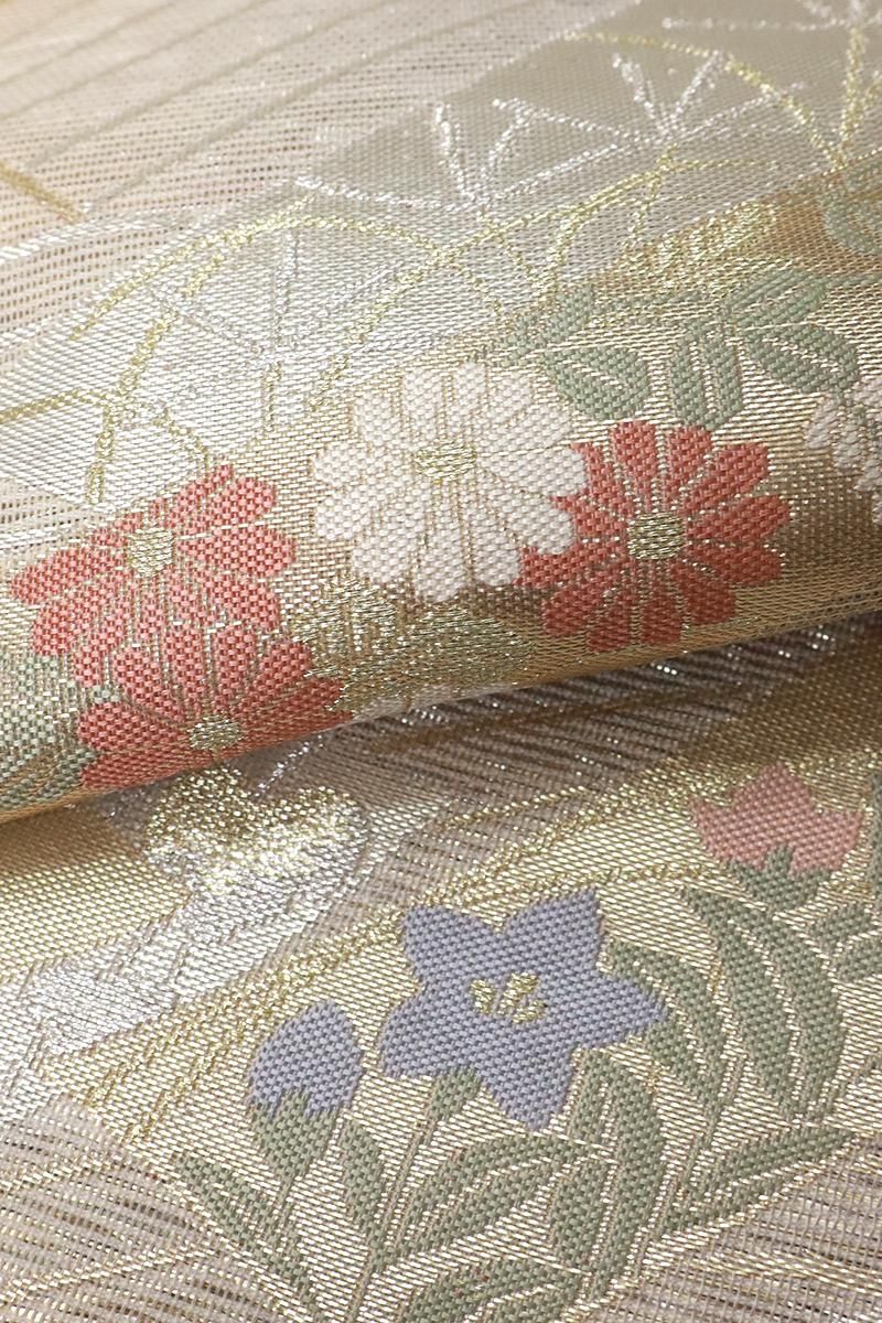 楽天市場】京袋帯 WAKKA帯 名古屋帯 単品 グレー こうもり 帯