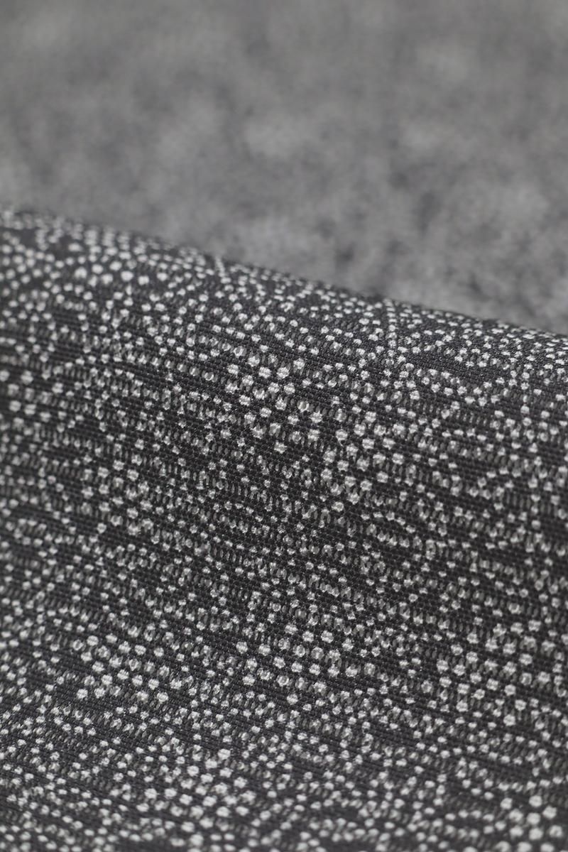 あおき【C-2816-1】絽 江戸小紋 黒色 南天文（反端付）（N）:身丈160