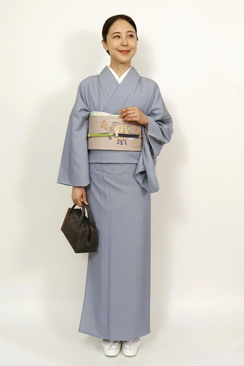【高知インター店】 銀座【C-2836】染一ッ紋 絽 :身丈166/裄69 深い淡藤色 色無地 着物・浴衣