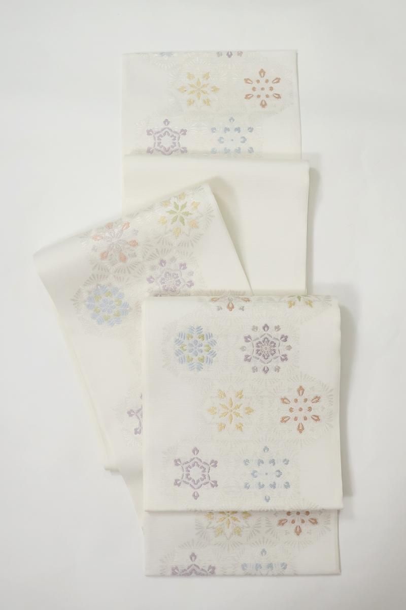 LULU101 袋帯 華紋 花 未仕立て ピンク 銀 LULU101 袋帯 華紋 花 未仕立て ピンク 銀 - メルカリ