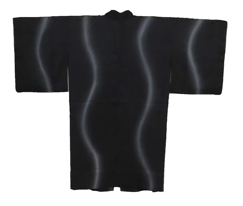 銀座【E-2036】紋紗 道中着 蝋色 竪暈かし（反端付）（N）:身丈106/裄