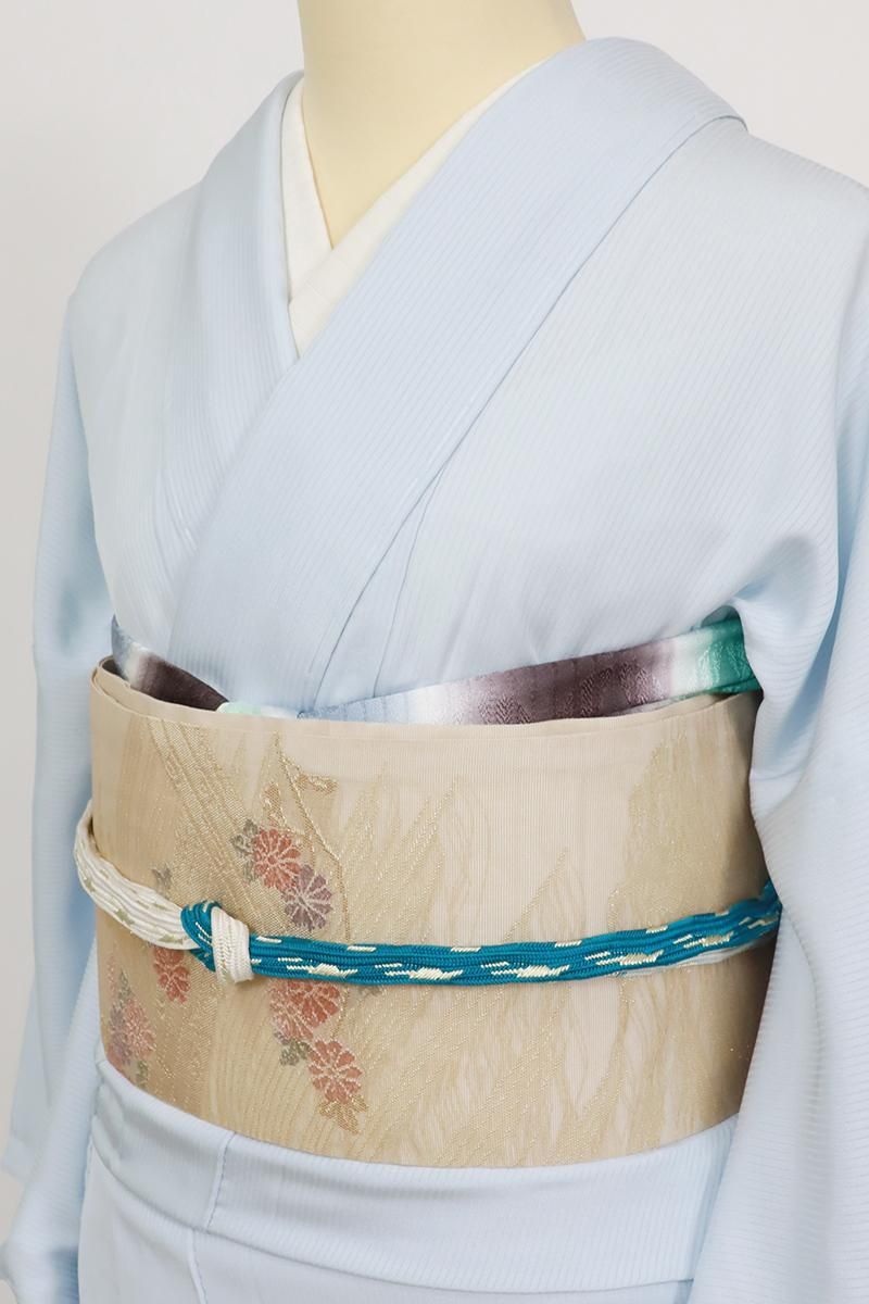 絽無地・一つ紋（乱菊）　身丈156cm リサイクル着物】色打掛 正絹 Sランク 身丈186cm 裄丈66cm 唐織