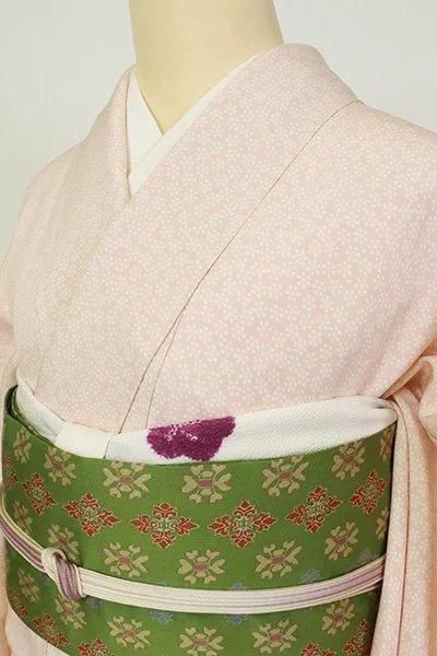 銀座【C-2868】江戸小紋 淡い一斤染色 梅鉢（反端付） :身丈160/裄68