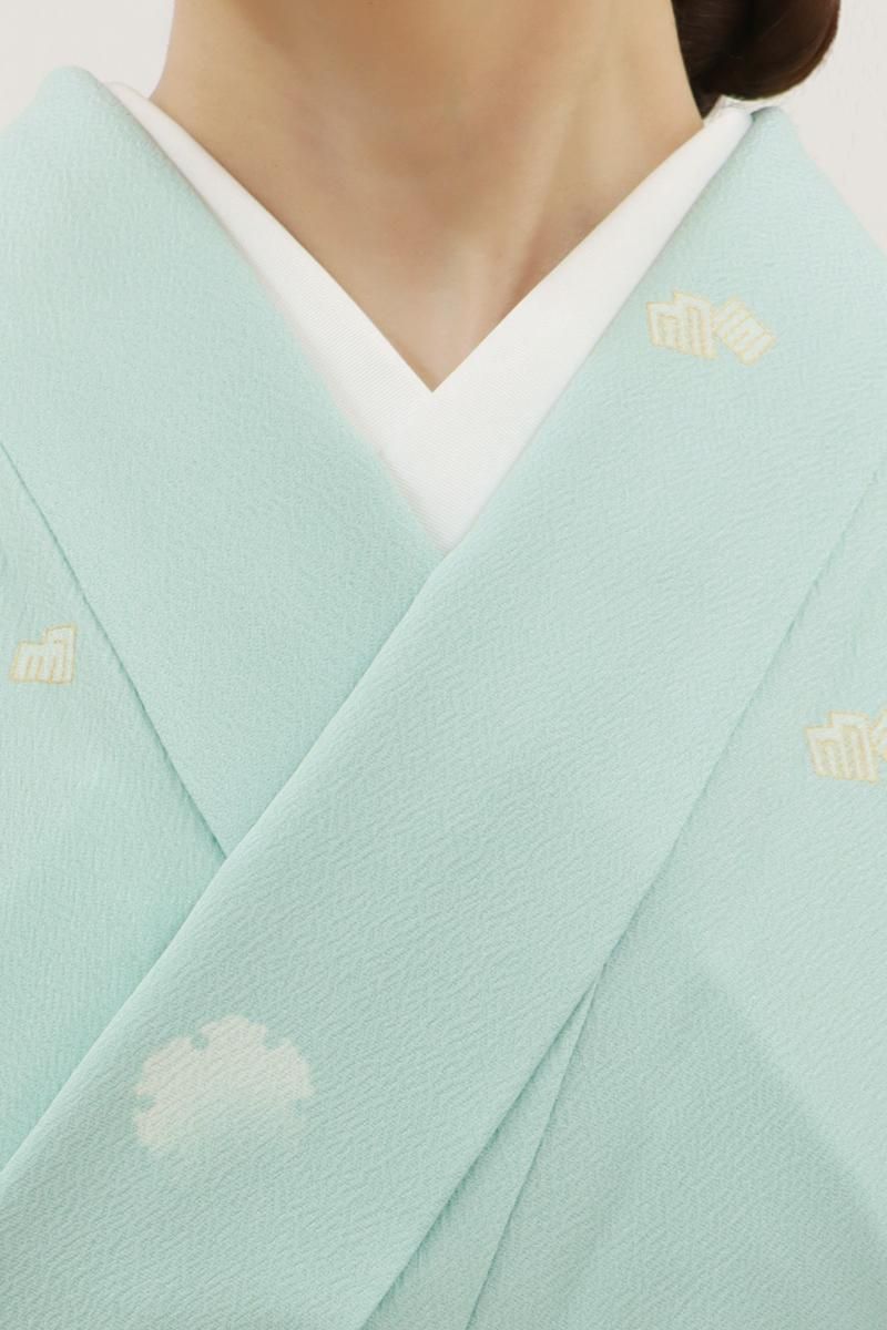 着用少ない！単衣＊友禅＊瓶覗色＊落款付き＊紋無し＊訪問着＊１６０ｃｍ＊裄６８ 着用少ない！単衣＊友禅＊瓶覗色＊落款付き＊紋無し