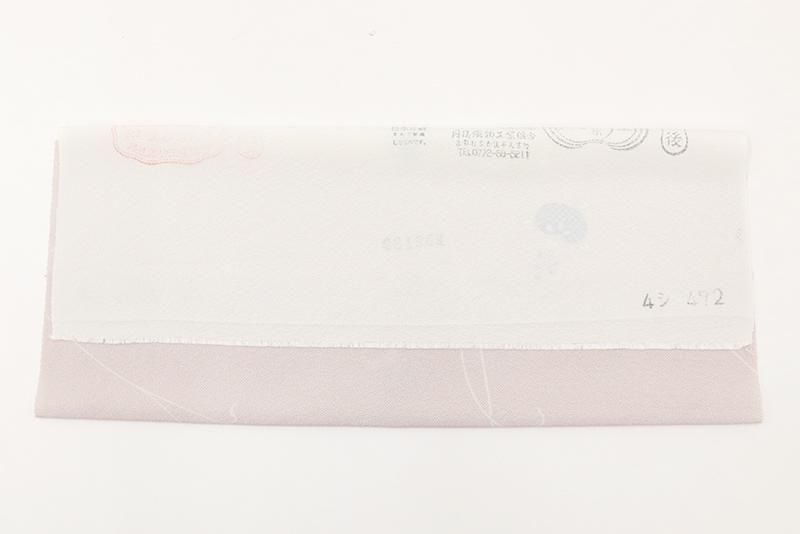 銀座【D-3600】単衣 小紋 灰桜色 鮫に橘の図（反端付）（N