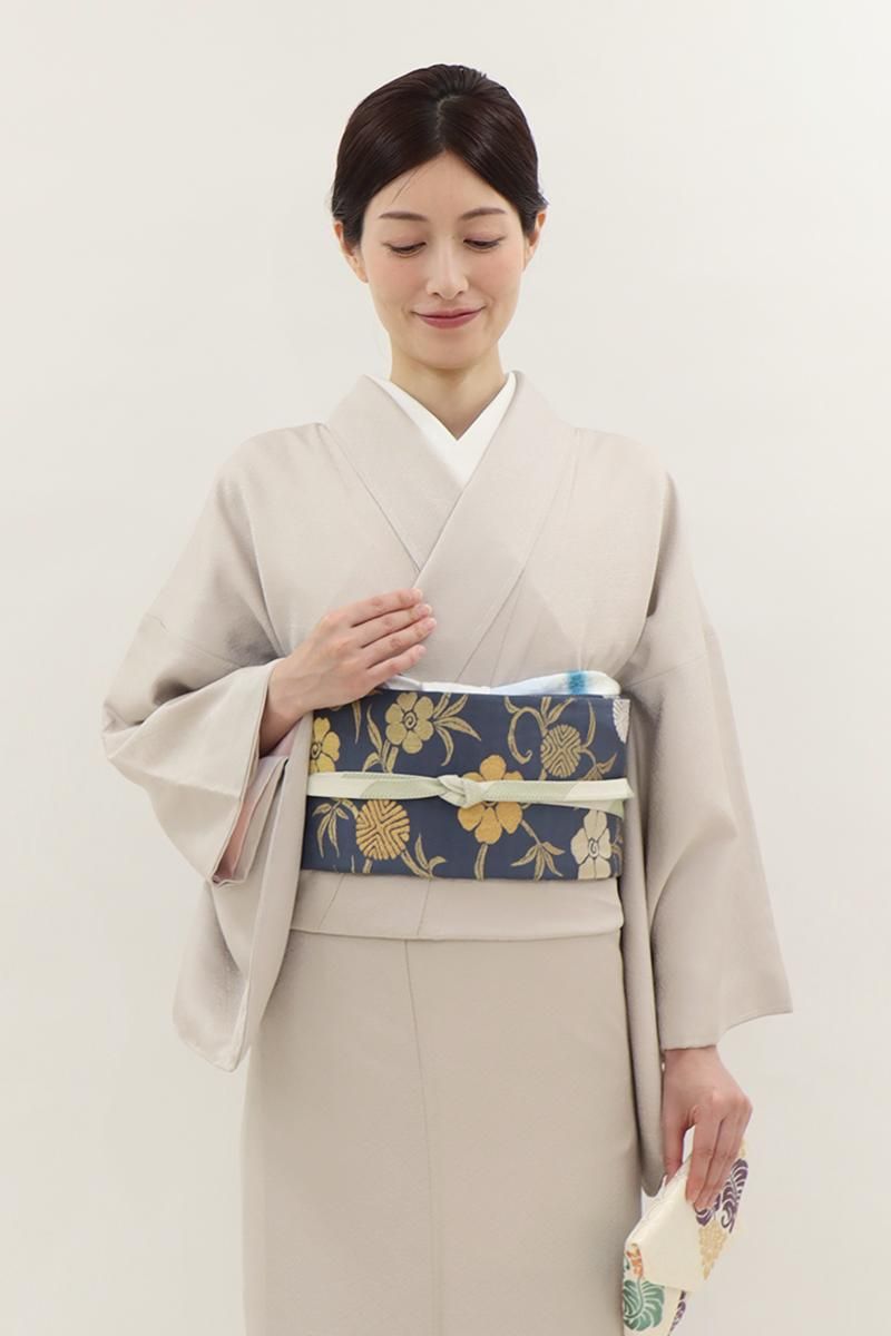 506mn26△洗える京袋帯 波うさぎ 紗綾形 鹿の子 六通 化繊△美品 506mn26△洗える京袋帯 波うさぎ 紗綾形 鹿の子 六通 化繊△美品