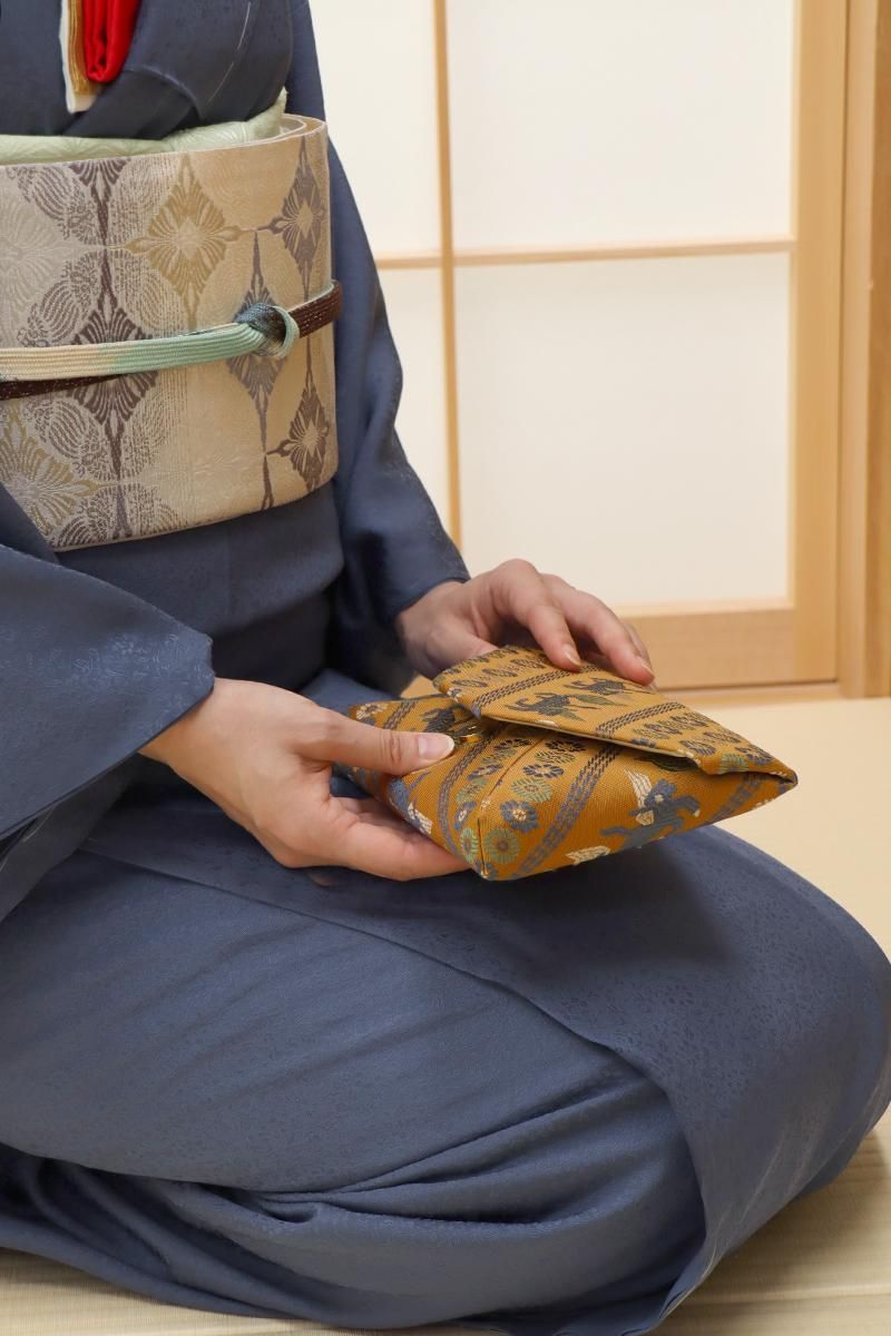 G-3100】数寄屋袋 紅鬱金色 いちご錦：A・Bよりお選