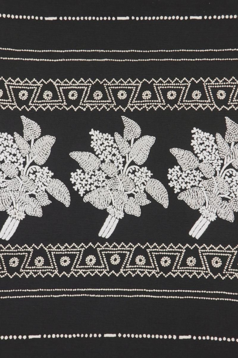 名古屋帯 相良刺繍 鳳凰に蛾 美しい加工 九寸 正絹 MO-8384